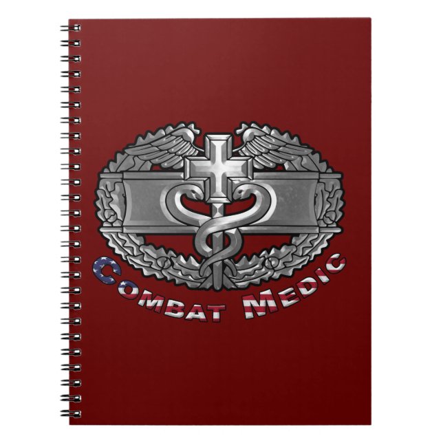 Caderno Espiral Crachá Médico Combate (Frente)
