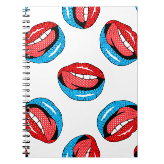 Caderno Espiral Crachás de Patch de Cartoon: Retro Pop