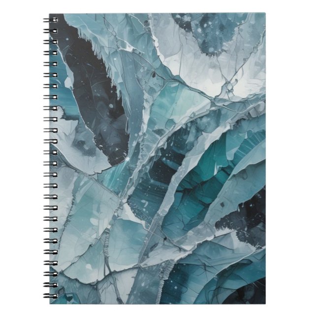 Caderno Espiral Cracked Ice Pattern | Notebook Journal (Frente)