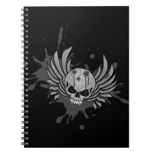Caderno Espiral Crânio Asas