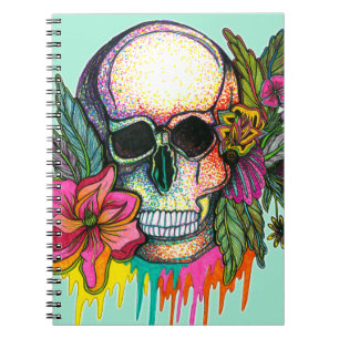 Caderno Espiral Crânio da flor