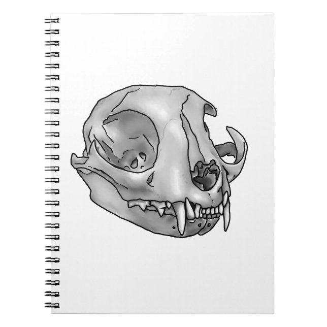 Caderno Espiral crânio de gato (Frente)