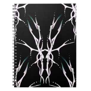 Caderno Espiral Crânio de Veado Desenho Tribal para Caçadores de V