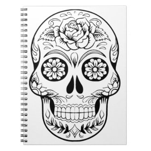 Caderno Espiral Crânio do açúcar