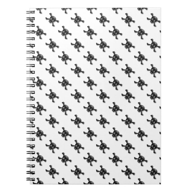 Caderno Espiral Crânio e Crossbones (Frente)