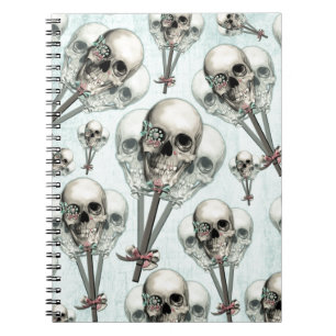 Caderno Espiral Crânio Eternally doce do pirulito