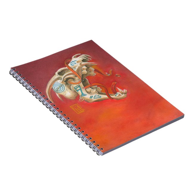 Caderno Espiral Crânio Gritante (Lado Direito)