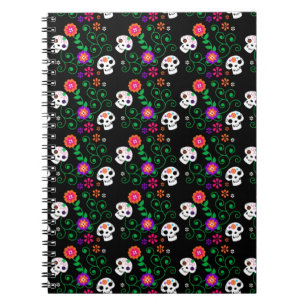 Caderno Espiral crânio negro
