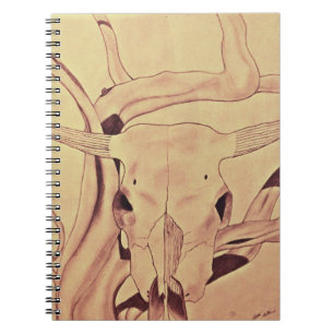 Caderno Espiral Crânio ocidental do gado