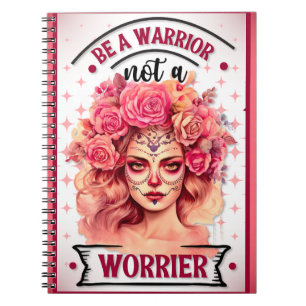 Caderno Espiral Crânio rosa e Bonito