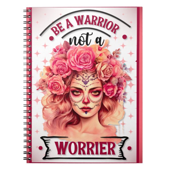 Caderno Espiral Crânio rosa e Bonito (Frente)