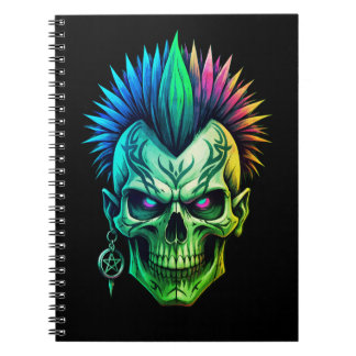 Caderno Espiral Crânio Tribal