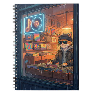 Caderno Espiral Crate Digging at the Vinyl Store