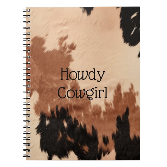 Caderno Espiral Cream Brown Cowhide (Frente)