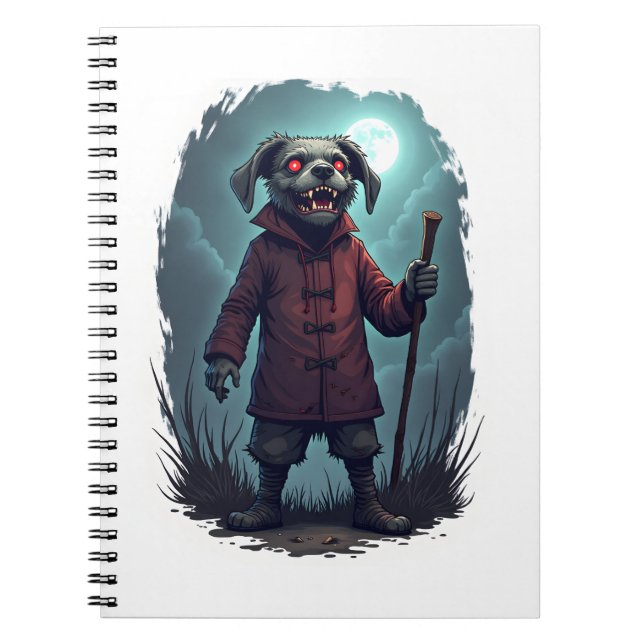 Caderno Espiral Creepy Cane Corso (Frente)