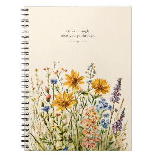Caderno Espiral Cresça Através Do Que Você Passa |