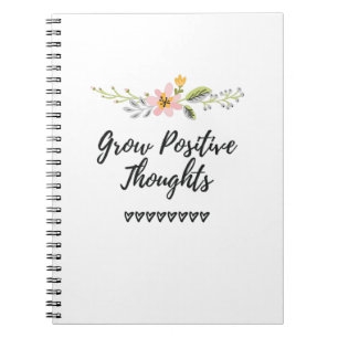 Caderno Espiral Crescer pensamentos positivos Crescimento pessoal