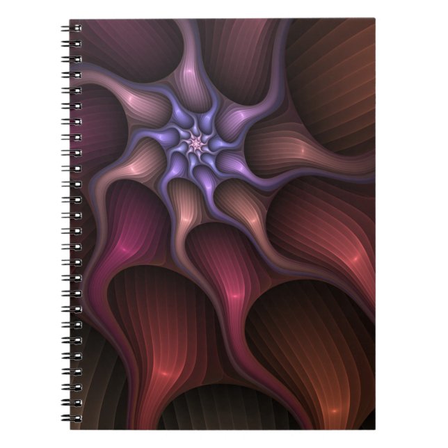 Caderno Espiral Crescimento mágico - Fractal Abstrato moderno colo (Frente)