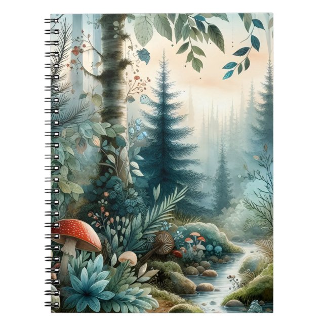 Caderno Espiral Creta Florestal de Cogumelo (Frente)