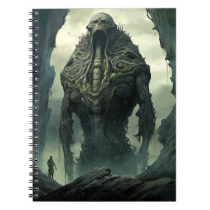 Caderno Espiral Criação de alienígenas de Arte de Horror Sci-fi