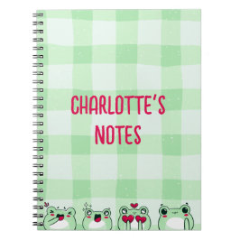 Caderno Espiral Crianças Bonitas Verdes Personalizáveis Manga Cart