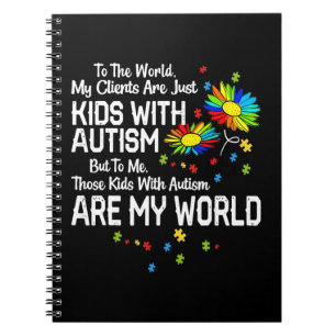 Caderno Espiral Crianças com Autismo são a minha terapia BCBA RBT