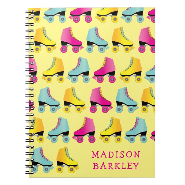 Caderno Espiral Crianças de Patins sobre Rodas (Frente)