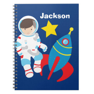 Caderno Espiral Crianças do Espaço Exterior do Astronauta Person