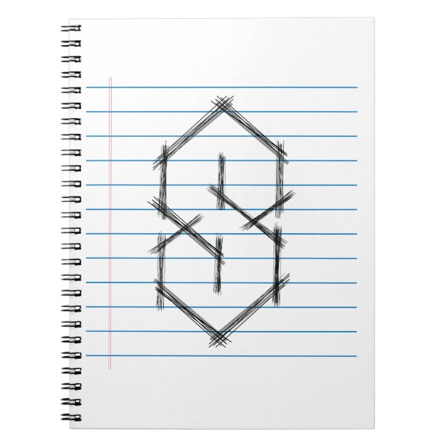 Caderno Espiral Crianças do Ponto Legal Universal S Doodle 90 no m (Frente)