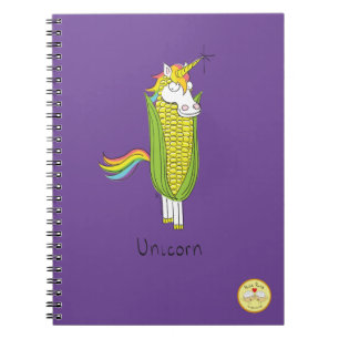 Caderno Espiral Crianças Engraçadas do Unicorn Corn