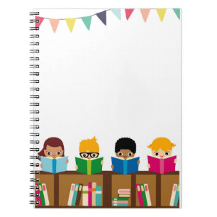 Caderno Espiral Crianças escolares