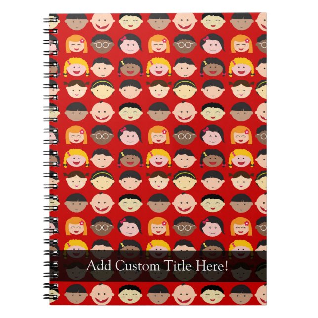 Caderno Espiral Crianças multi-culturais (Frente)