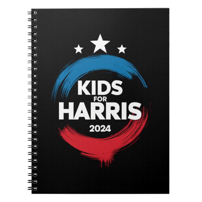 Caderno Espiral Crianças Para Harris Presidente Kids Love Kamala H (Frente)