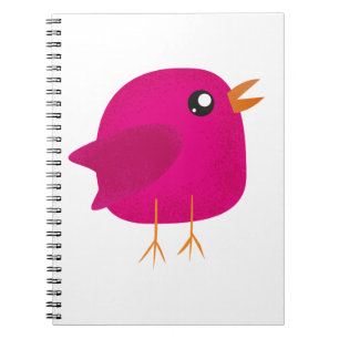 Caderno Espiral Crianças passarinho fofo   