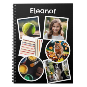 Caderno Espiral Crianças Personalizadas de Colagem de Fotografias