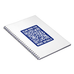 Caderno Espiral Criar um código de QR digitalizável   Marinho Azul