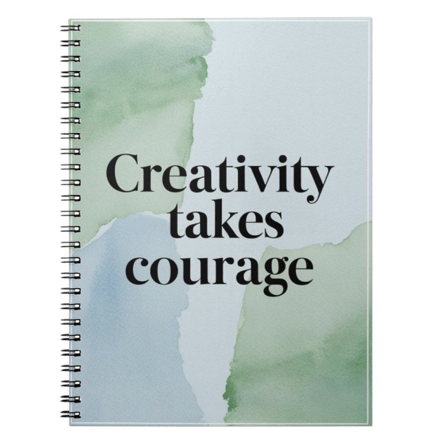 Caderno Espiral Criatividade Requer Coragem (Frente)