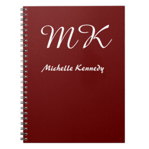Caderno Espiral Criativo Moderno Vermelho Brownish