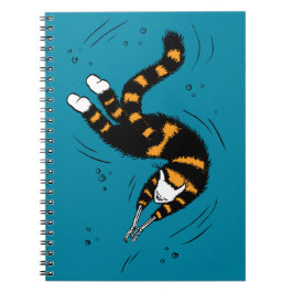 Caderno Espiral Criatura De Gato Engraçada Mãos De Esqueleto Nadan
