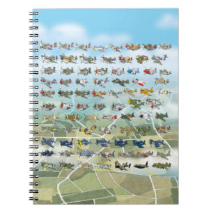 Caderno Espiral crie a sua própria caricatura de avião