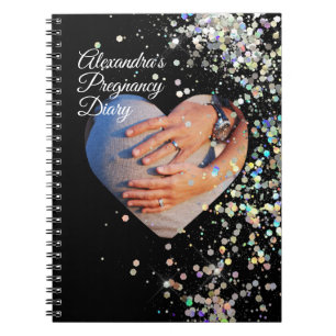 Caderno Espiral Crie o seu diário de gravidez Foto personalizada