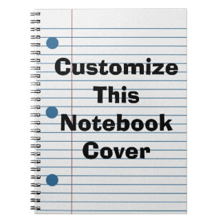 Caderno Espiral Crie seu notebook de papel escolar de Cobrir