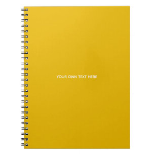 Caderno Espiral Crie Seu Próprio Design Amarelo Personalizado