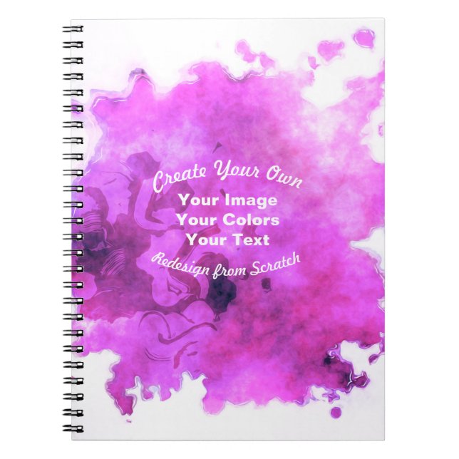 Caderno Espiral Crie Seu Próprio Design Personalizado (Frente)