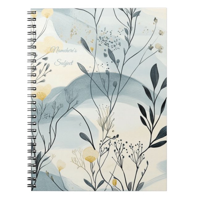 Caderno Espiral Crie Seu Próprio Floral Minimilista de Summer Hill (Frente)