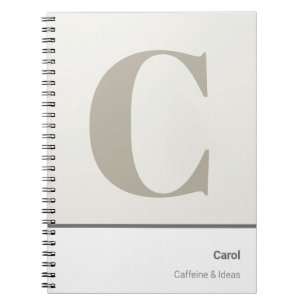 Caderno Espiral Crie Seu Próprio Monograma