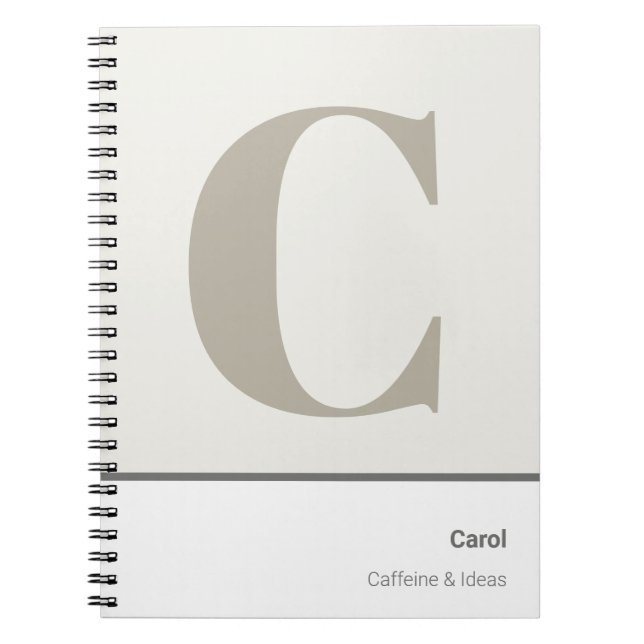 Caderno Espiral Crie Seu Próprio Monograma (Frente)