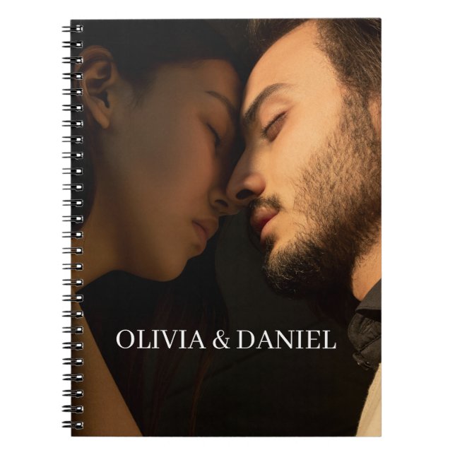 Caderno Espiral Crie Seu Próprio Presente de Foto de Casal (Frente)