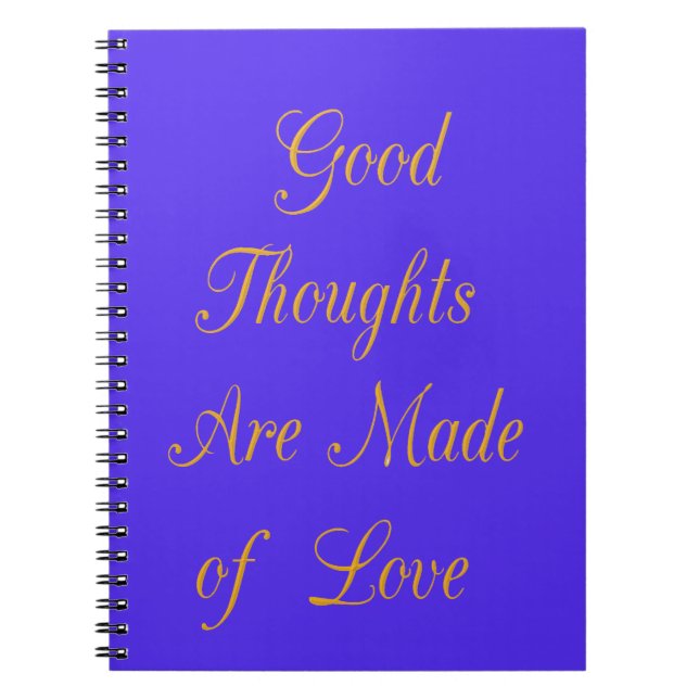 Caderno Espiral Crie Seus Próprios Pensamentos Com Amor (Frente)