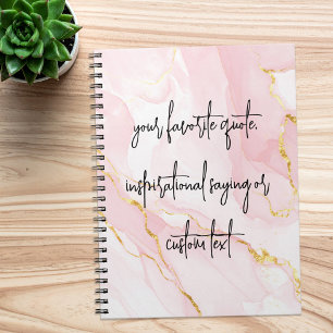 Caderno Espiral Crie sua própria citação personalizada moderna e e